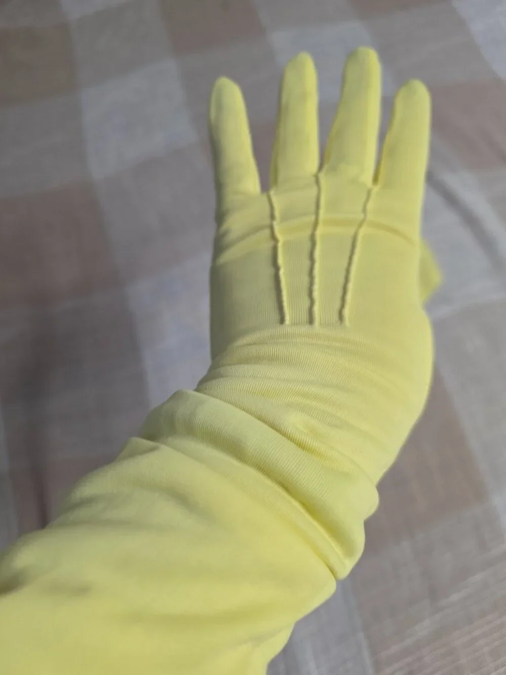 Vintage Cottage Princess Coquette Preppy Girly Femi Butter Yellow Finger Gloves